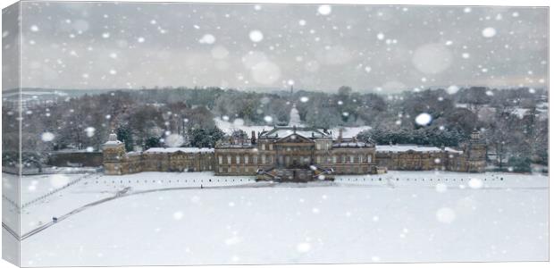 Wentworth Woodhouse A Christmas Scene Canvas Print by Apollo Aerial Photography