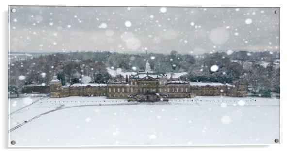 Wentworth Woodhouse A Christmas Scene Acrylic by Apollo Aerial Photography