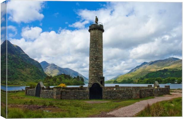 Glenfinnan Monument Canvas Print by Andrew Sharpe