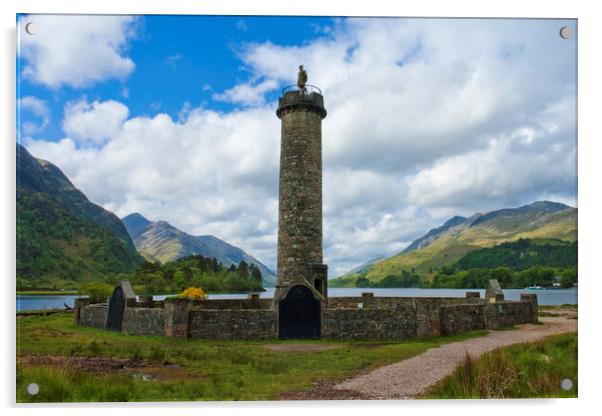 Glenfinnan Monument Acrylic by Andrew Sharpe
