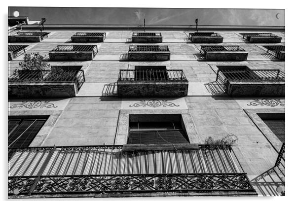 Barcelona Apartments - Mono Acrylic by Glen Allen