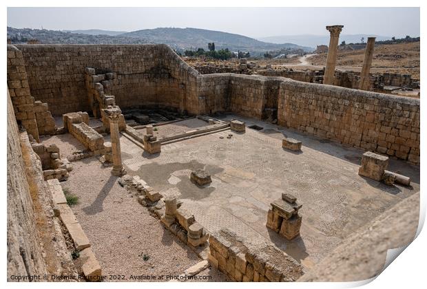 Church of Saints Cosmas and Damianus in Gerasa, Jerash, Jordan Print by Dietmar Rauscher