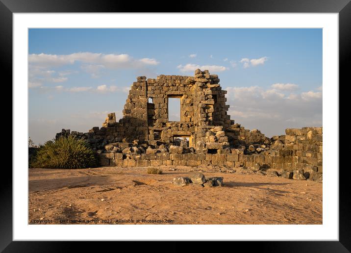 House 118 Ruins in Umm El-Jimal, Jordan Framed Mounted Print by Dietmar Rauscher