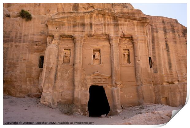 Roman Soldiers Tomb in Petra, Jordan Print by Dietmar Rauscher