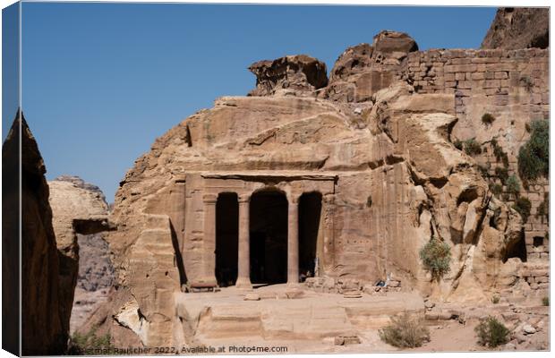 Garden Tomb in Petra, Jordan Canvas Print by Dietmar Rauscher