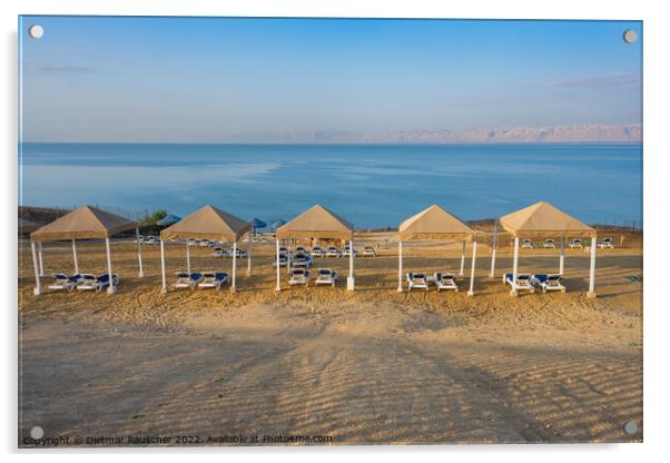 Beach on the Dead Sea in Jordan Acrylic by Dietmar Rauscher