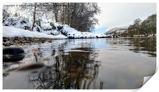 Serenity on the Snowy Tay Print by Sandy Young