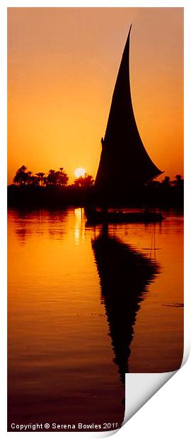 Sunset Felucca on the Nile Print by Serena Bowles