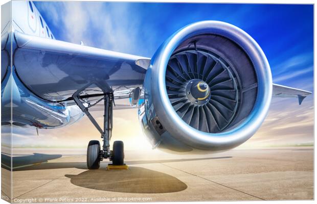 jet engine of an modern airliner Canvas Print by Frank Peters