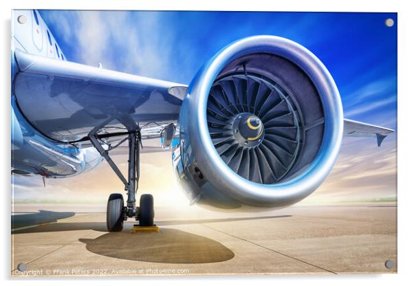jet engine of an modern airliner Acrylic by Frank Peters