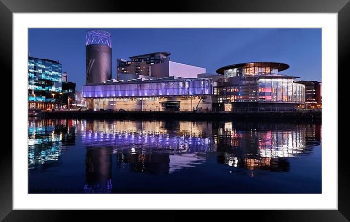 The Lowry Reflections, Salford Quays Framed Mounted Print by Michele Davis