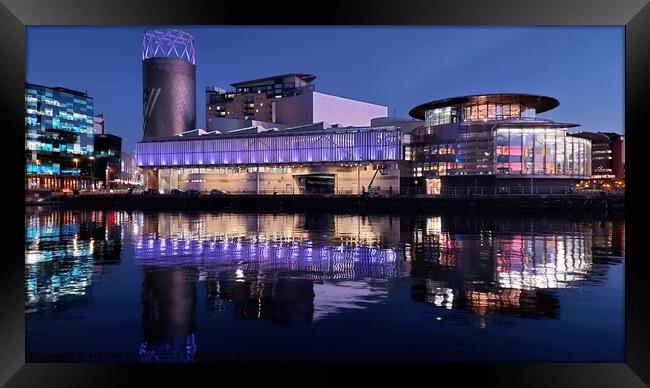 The Lowry Reflections, Salford Quays Framed Print by Michele Davis