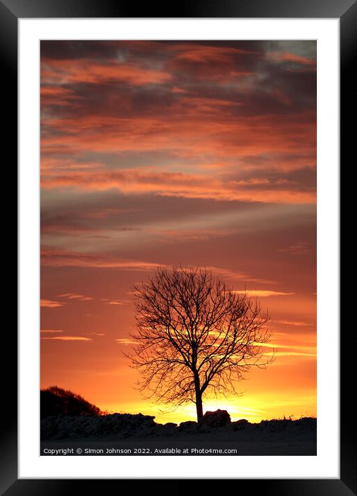 Cotswolds Sunrise  Framed Mounted Print by Simon Johnson