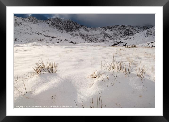 Y Lliwedd, Eryri Framed Mounted Print by Nigel Wilkins