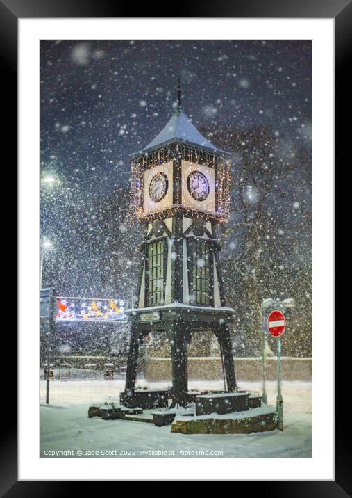 Murray Square Clocktower  Framed Mounted Print by Jade Scott