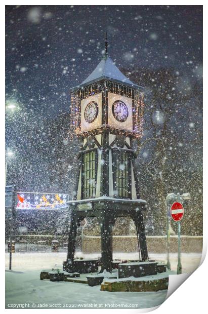 Murray Square Clocktower  Print by Jade Scott