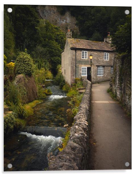 Castleton Cottage, Peak District, Derbyshire Acrylic by Alan Wise