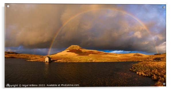 Devoke Water Rainbow Acrylic by Nigel Wilkins