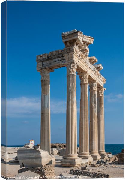 Temple of Apollo, Side, Turkey Canvas Print by Kevin Hellon