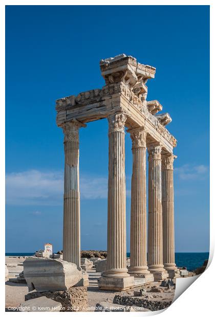 Temple of Apollo, Side, Turkey Print by Kevin Hellon