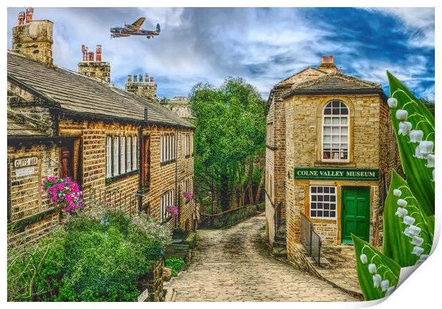Golcar Huddersfield Lancaster Bomber  Print by Alison Chambers