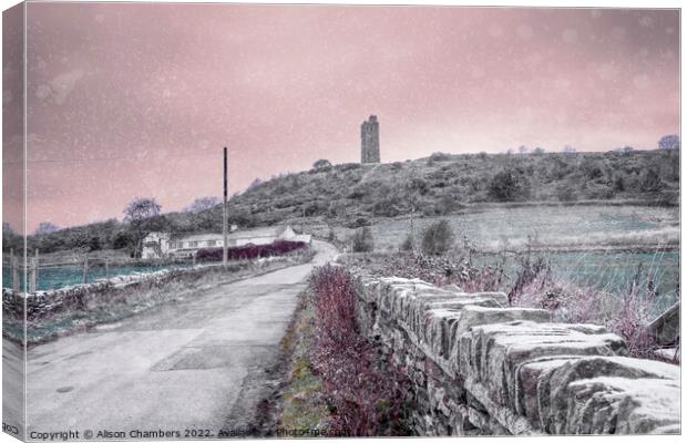 Castle Hill Huddersfield  Canvas Print by Alison Chambers