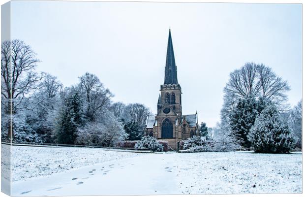 Wentworth Church Snow Canvas Print by Apollo Aerial Photography