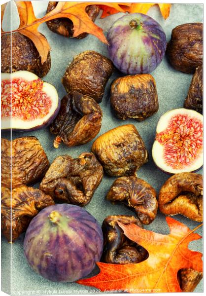 Dried and fresh figs. Canvas Print by Mykola Lunov Mykola