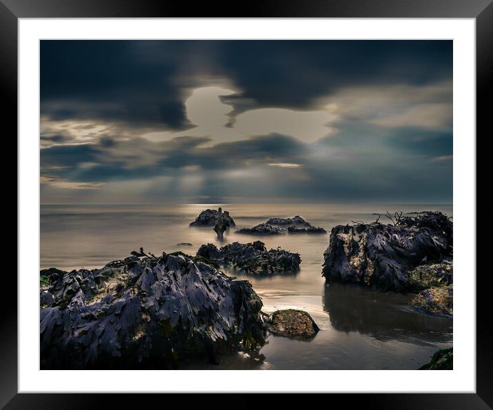 A Seaside Long Exposure - The Warren Folkstone Kent Framed Mounted Print by Billy McGarry