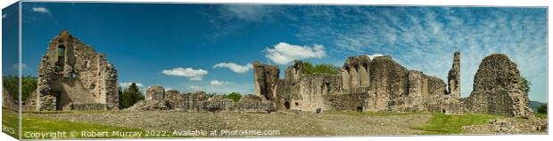 Panorama of the majestic ruins of Kildrummy Castle Canvas Print by Robert Murray