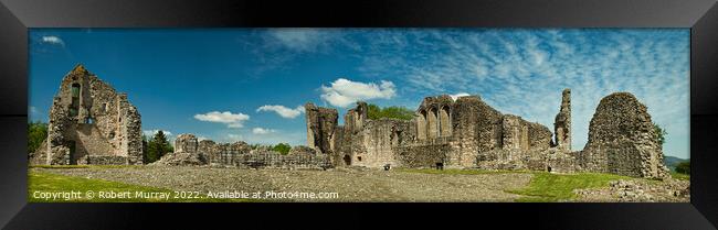 Panorama of the majestic ruins of Kildrummy Castle Framed Print by Robert Murray