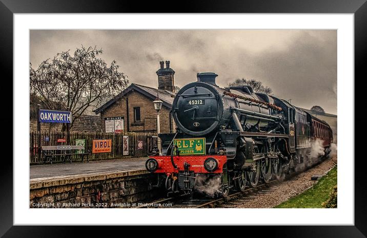 The Christmas Elf Express at Oakworth (HDR) Framed Mounted Print by Richard Perks