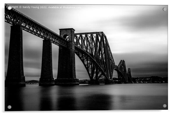 Scotland's Iconic Forth Rail Bridge Acrylic by Sandy Young