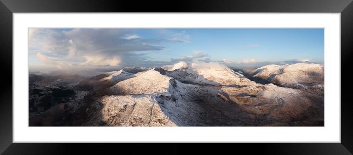 Snowdon Yr Wyddfa Horshoe mountain Eryri Snowdonia national park Framed Mounted Print by Sonny Ryse