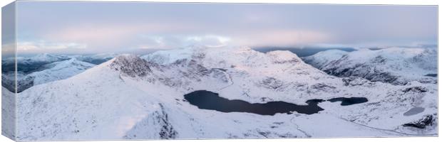 Snowdon Yr Wyddfa Horshoe mountain Eryri Snowdonia national park Canvas Print by Sonny Ryse