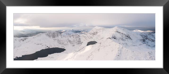 Snowdon Yr Wyddfa Horshoe mountain Eryri Snowdonia national park Framed Mounted Print by Sonny Ryse