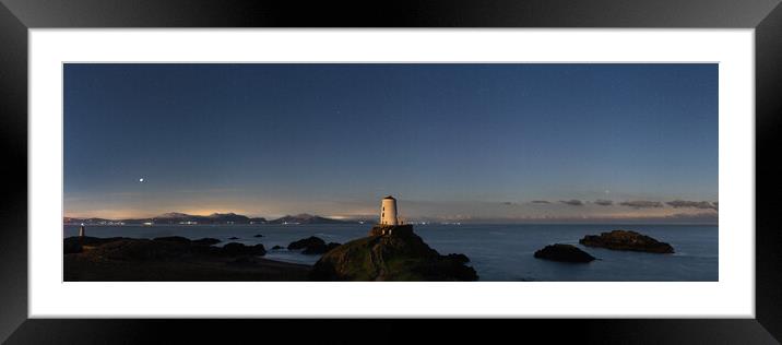 Twr Mawr Lighthouse Ynys Llanddwyn Island Wales Stars Framed Mounted Print by Sonny Ryse