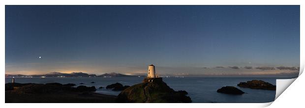 Twr Mawr Lighthouse Ynys Llanddwyn Island Wales Stars Print by Sonny Ryse