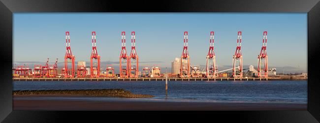 Liverpool city shipping harbour docks port Framed Print by Sonny Ryse
