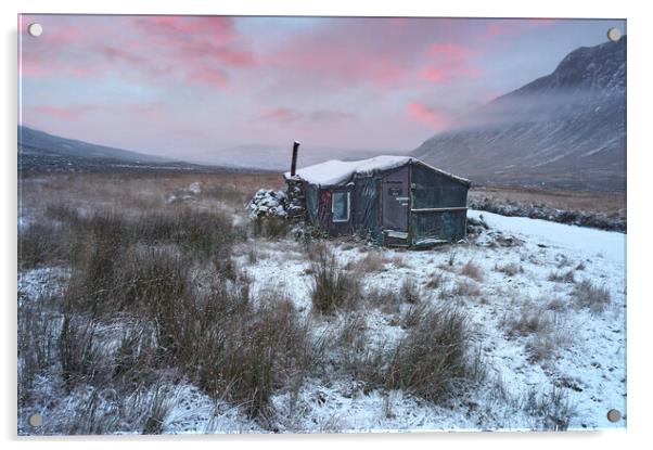 Mountaineering club hut at Glencoe Scotland Acrylic by JC studios LRPS ARPS