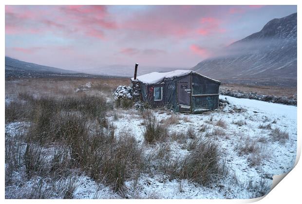 Mountaineering club hut at Glencoe Scotland Print by JC studios LRPS ARPS