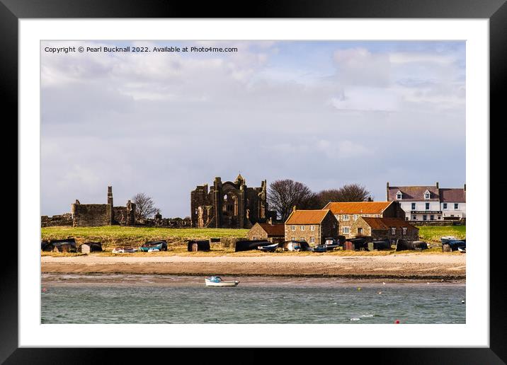 Lindisfarne Priory Holy Island Northumberland Framed Mounted Print by Pearl Bucknall