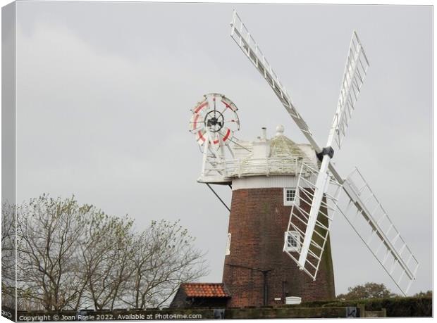 Windmill at Cley-next-the Sea Canvas Print by Joan Rosie