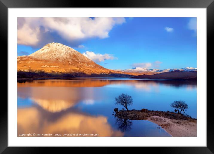 Winter at Dunlewy, Donegal, Ireland Framed Mounted Print by jim Hamilton