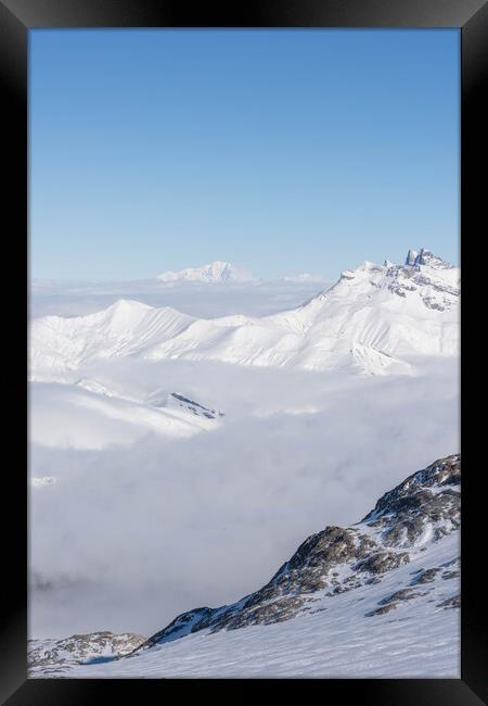 Les Deux Alps Framed Print by Graham Custance