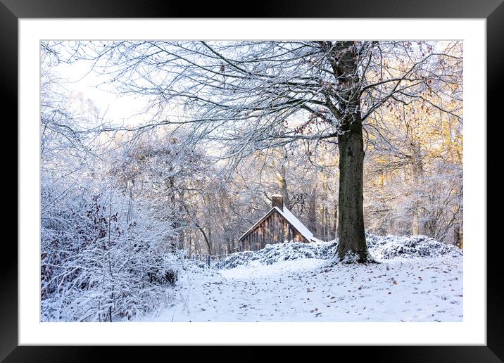 Cabin in the Woods Framed Mounted Print by Graham Custance