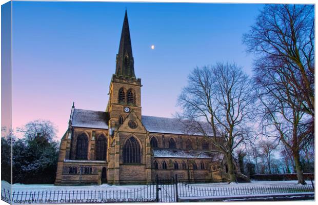 Wentworth Church Rotherham  Canvas Print by Alison Chambers