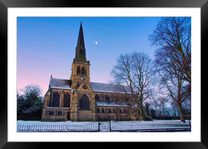 Wentworth Church Rotherham  Framed Mounted Print by Alison Chambers
