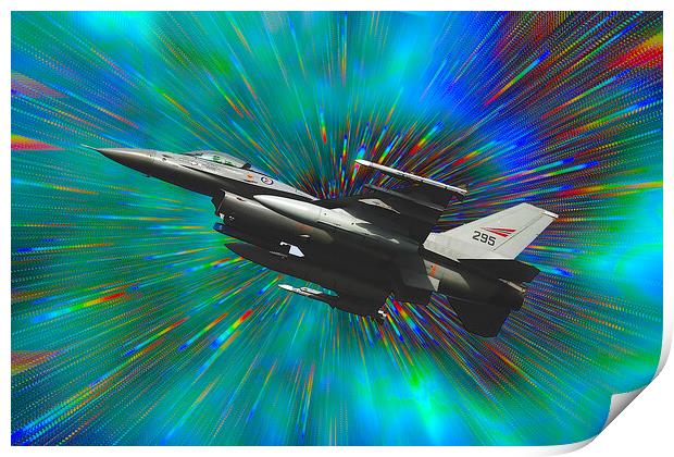 F16 Fighter Jet Print by Alison Chambers