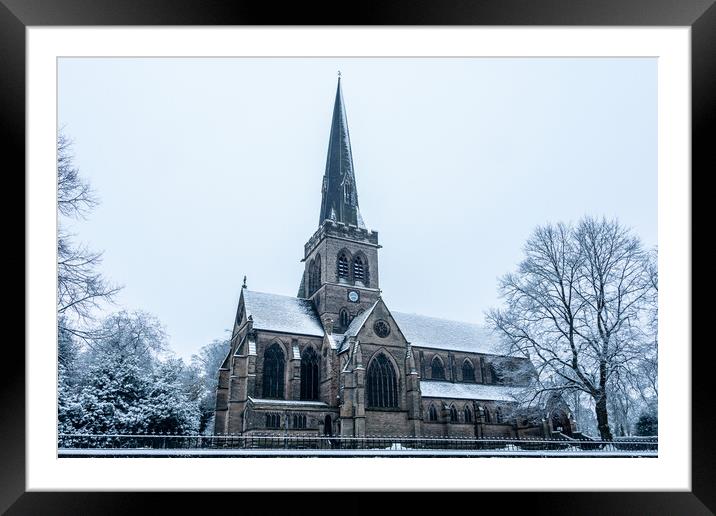 Wentworth Church Christmas Framed Mounted Print by Apollo Aerial Photography
